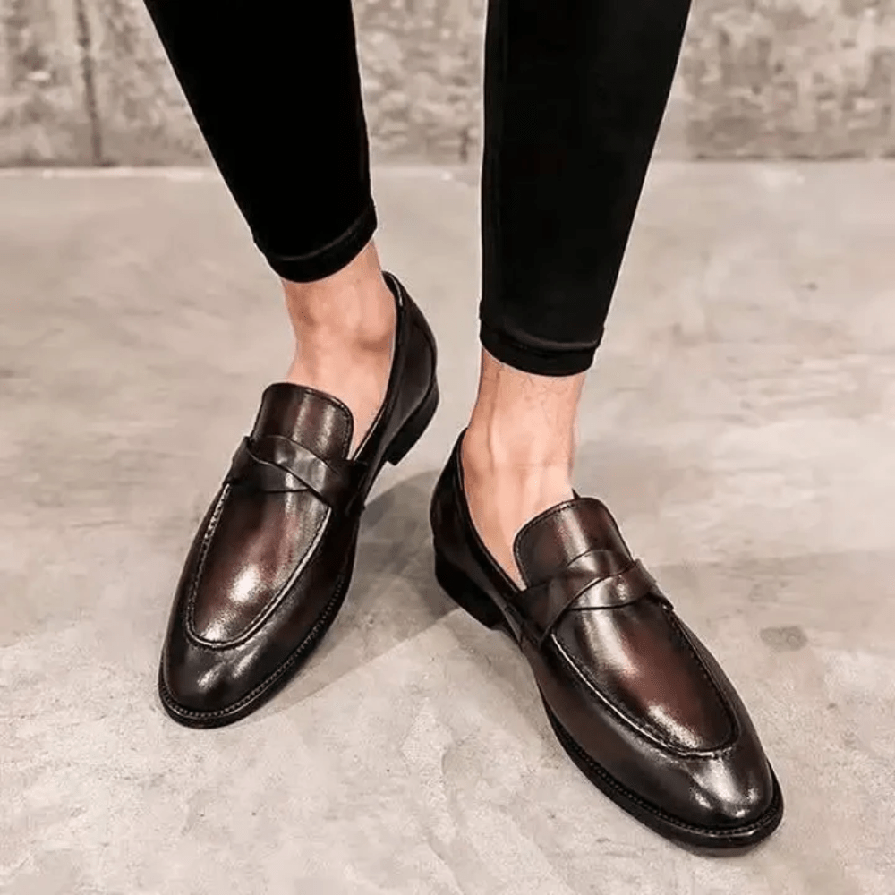 Chice Leder Slipper Von Alder Braun 38 