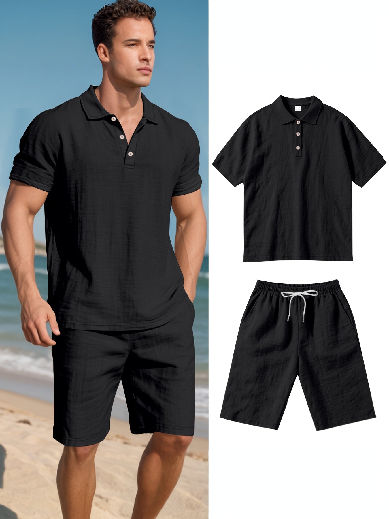 Leinen Herren Set