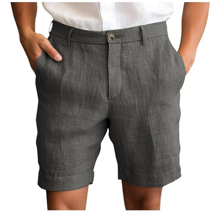 Elegante Leinen Shorts Von Alder Dunkelgrau S 