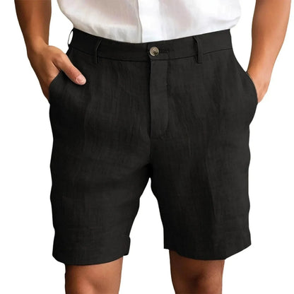 Elegante Leinen Shorts Von Alder Schwarz S 