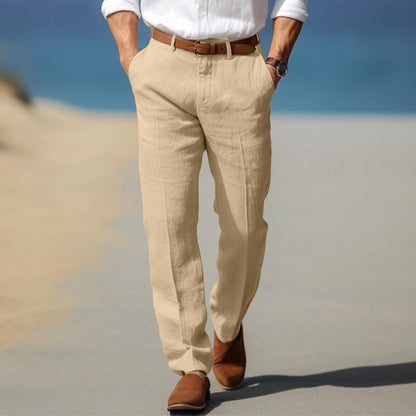 Elegante Leinenhose Von Alder Beige S 