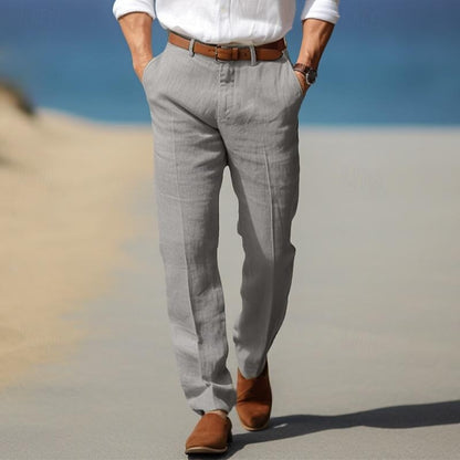 Elegante Leinenhose Von Alder Grau S 