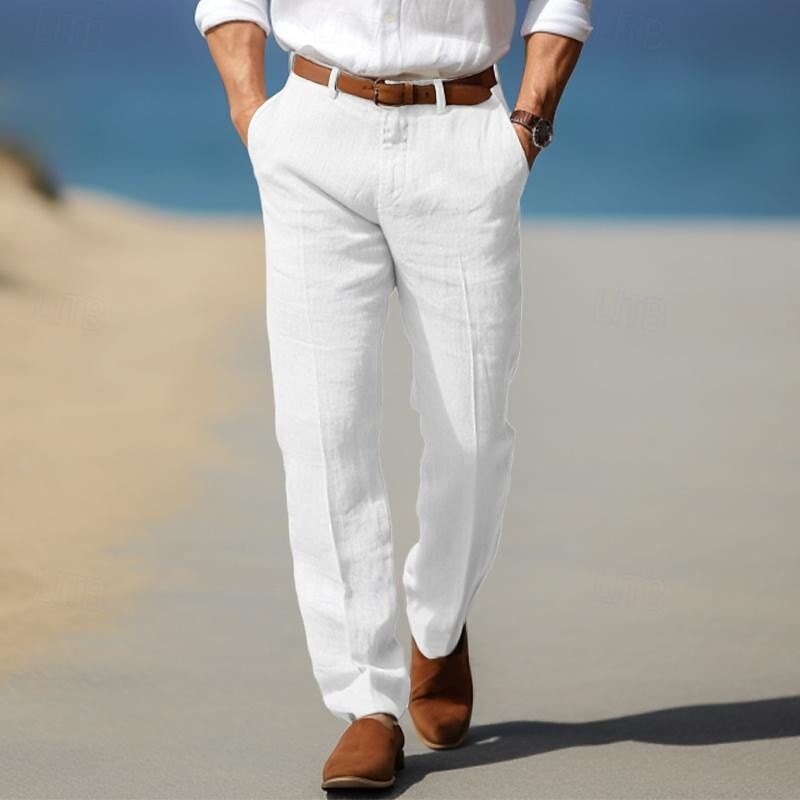 Elegante Leinenhose Von Alder Weiß S 