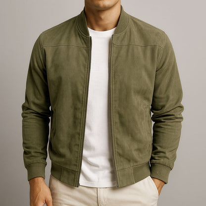 Elegante Wildlederjacke Von Alder Grün S 