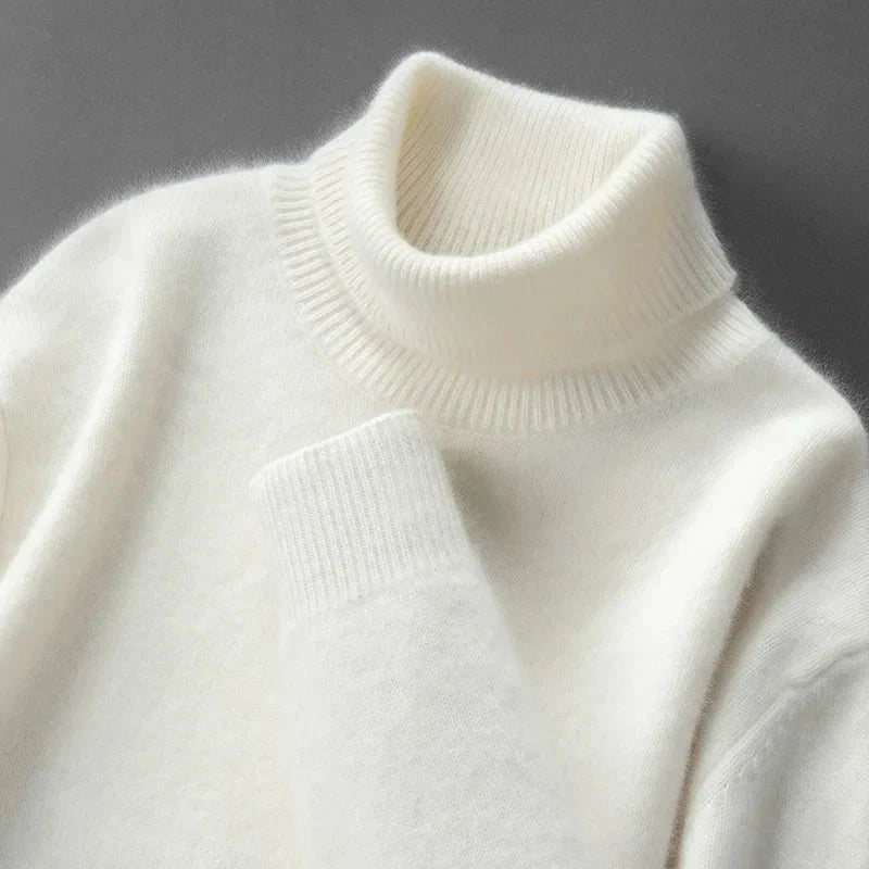 Eleganter Cashmere-Rollkragenpullover Von Alder 