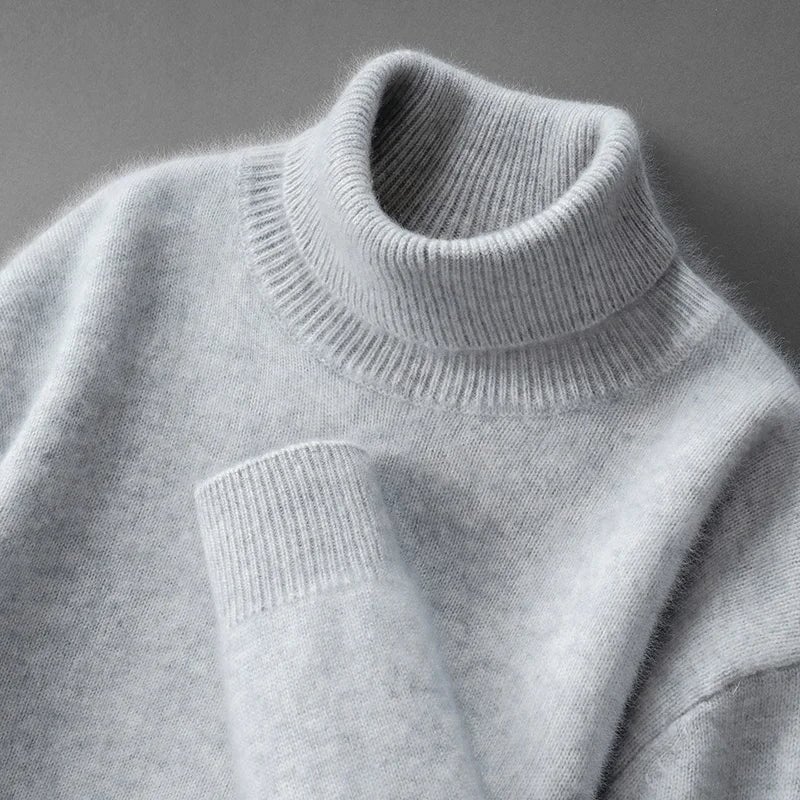 Eleganter Cashmere-Rollkragenpullover Von Alder 