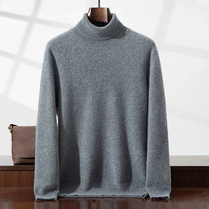 Eleganter Cashmere-Rollkragenpullover Von Alder Grau S 