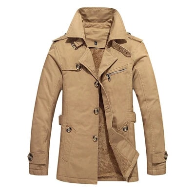 Eleganter Gepolsterter Trenchcoat Von Alder Beige M 