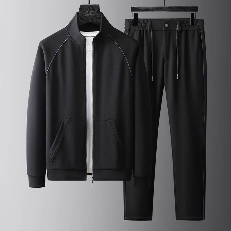 Eleganter Maßgeschneiderter Trainingsanzug Von Alder Schwarz S 