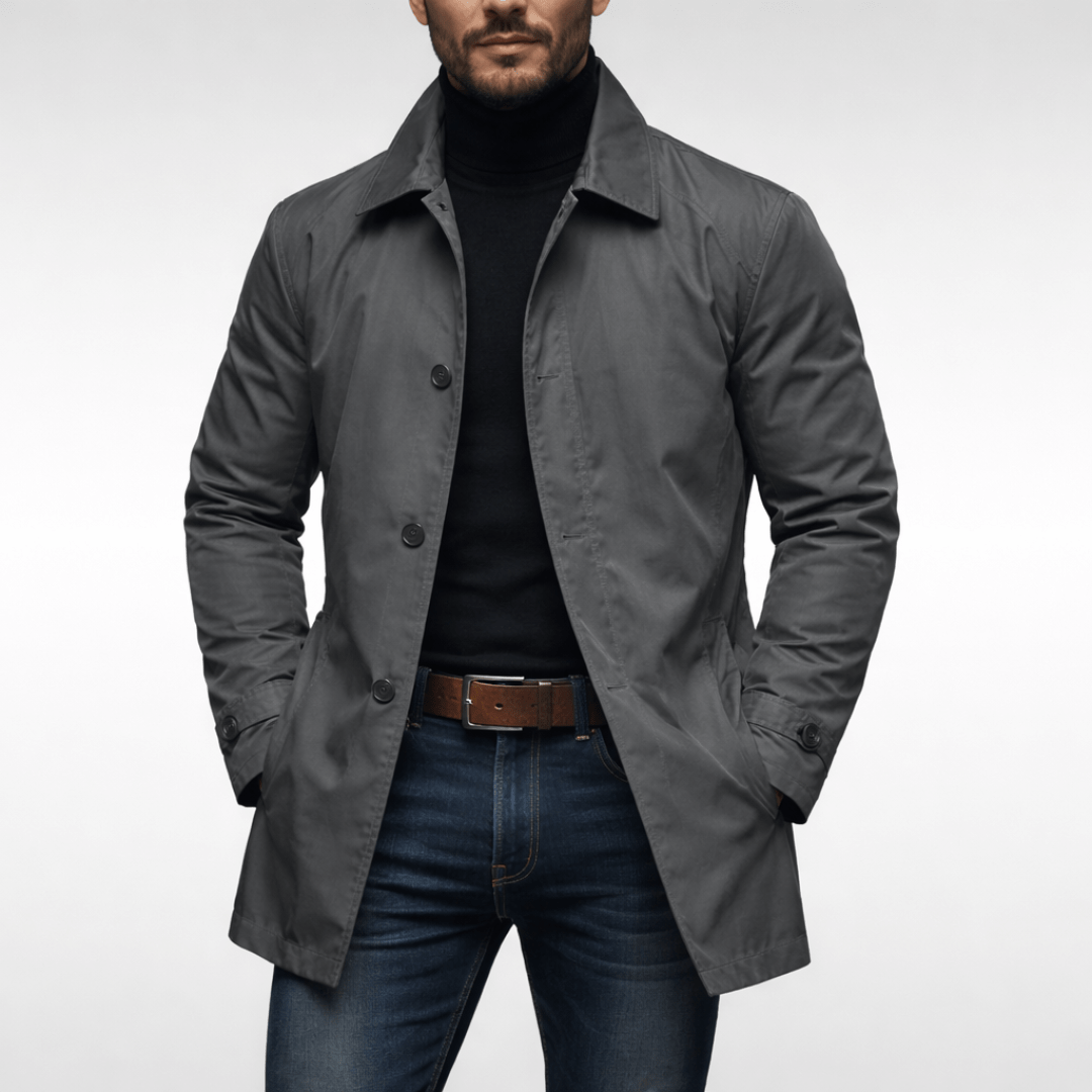 Eleganter Trenchcoat Von Alder Grau XS 