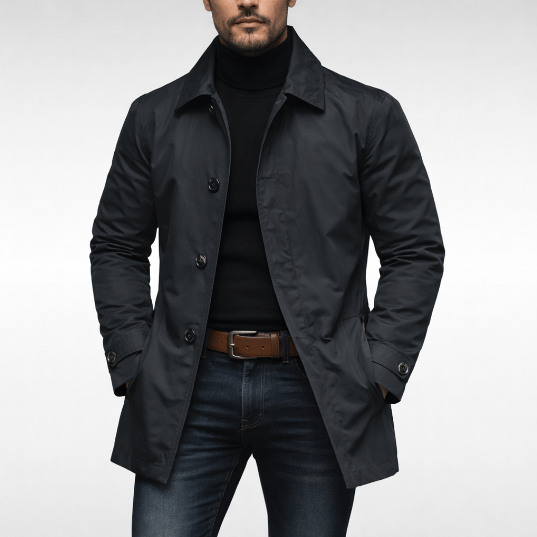 Eleganter Trenchcoat Von Alder Schwarz XS 