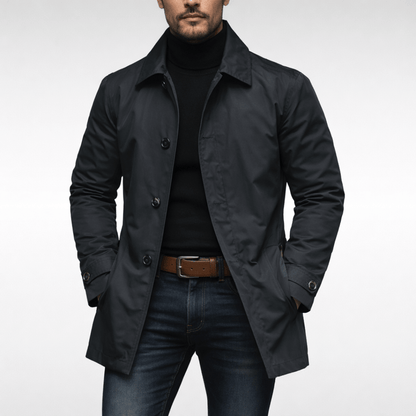 Eleganter Trenchcoat Von Alder Schwarz XS 