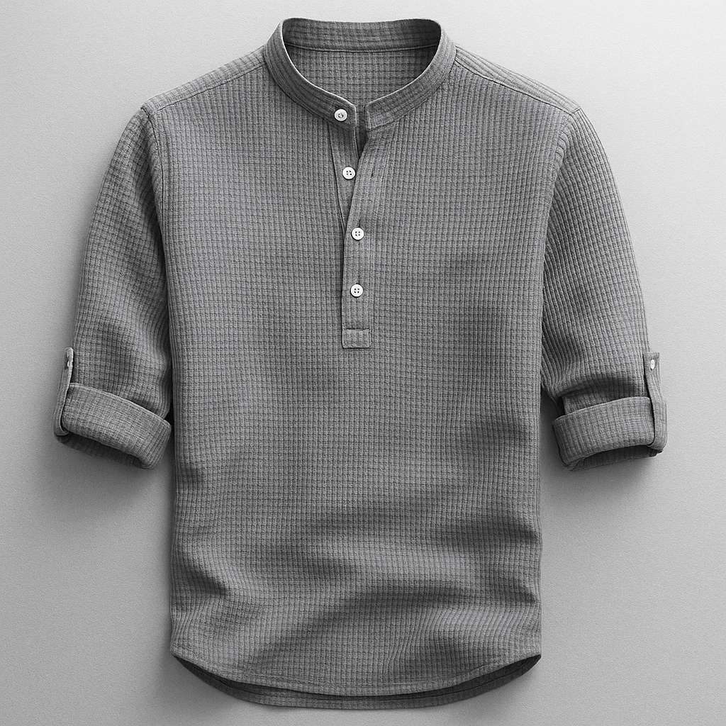 Elegantes Baumwollhemd Von Alder Grau S 