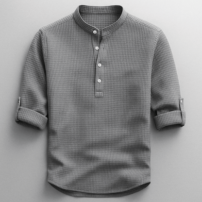 Elegantes Baumwollhemd Von Alder Grau S 