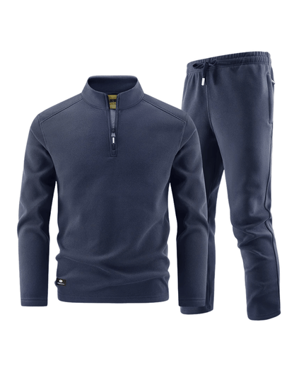 Elegantes Herren Zip-Pullover-Set Von Alder 