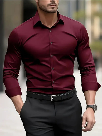 Elegantes Herrenhemd Von Alder Rot S 