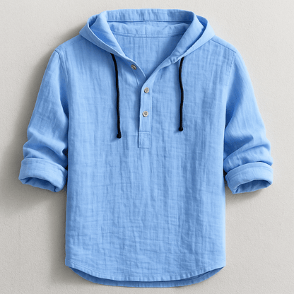 Elegantes Kapuzenhemd Von Alder Blau S 