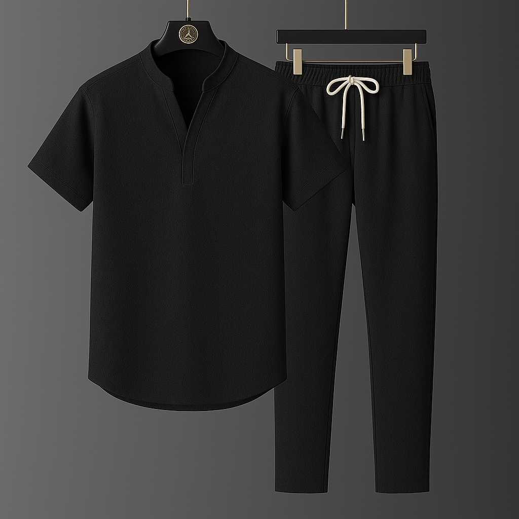 Elegantes Leinen-Lounge-Set set Von Alder Schwarz M 