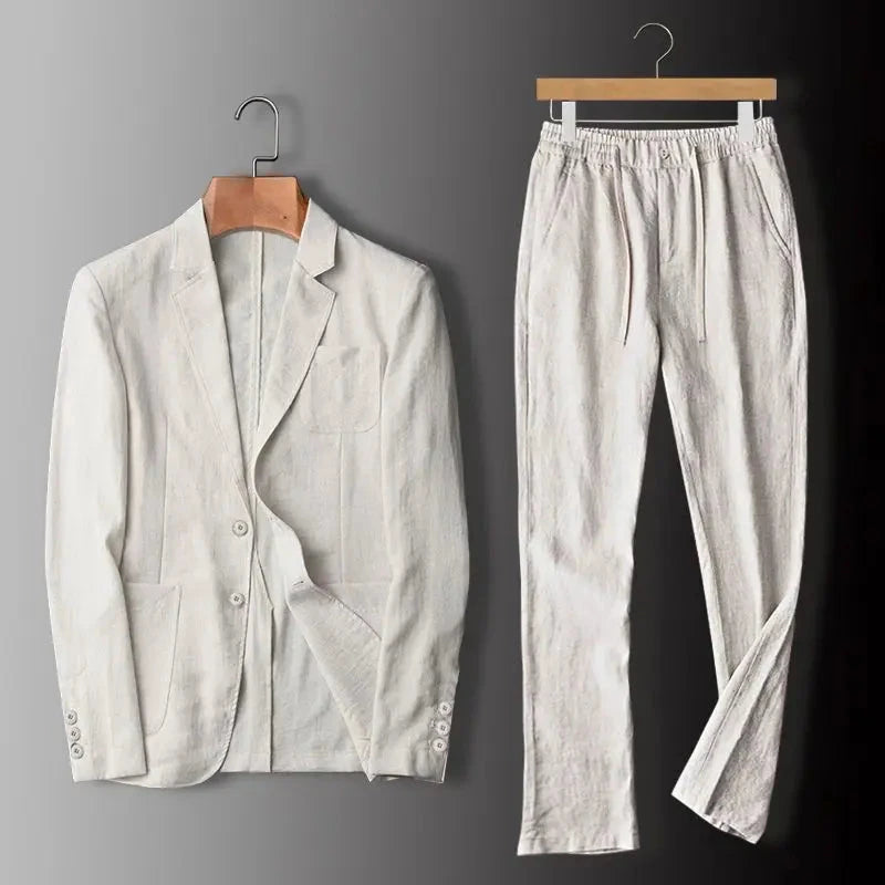 Elegantes Leinen-Set Von Alder Beige M 