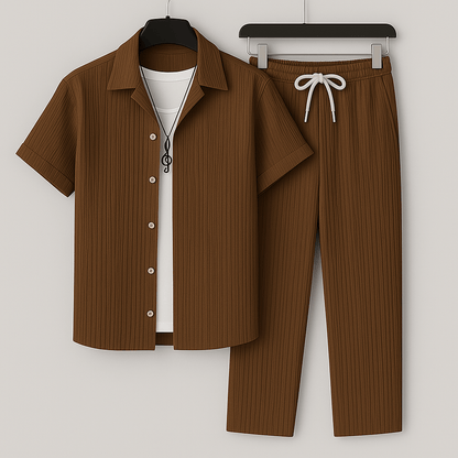 Elegantes Leinen-Set Von Alder Braun S 