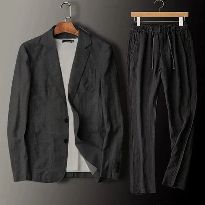 Elegantes Leinen-Set Von Alder Schwarz M 