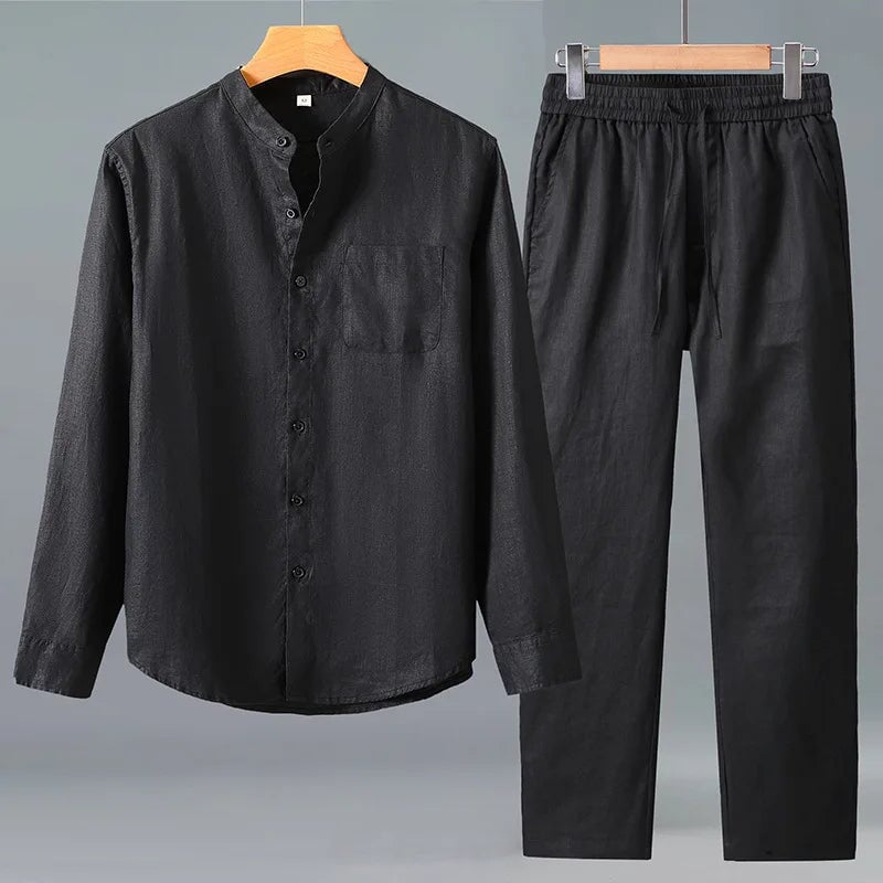 Elegantes Leinen-Set Von Alder Schwarz M 