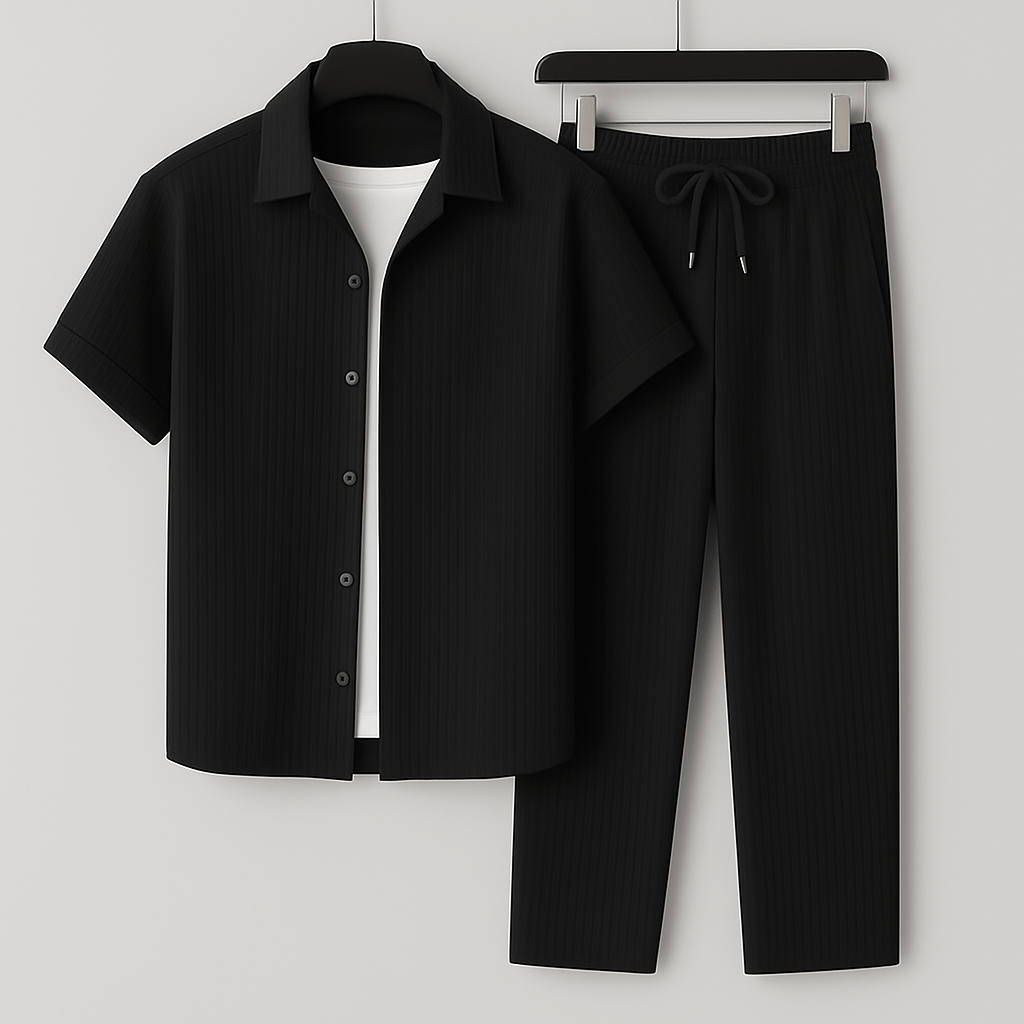 Elegantes Leinen-Set Von Alder Schwarz S 