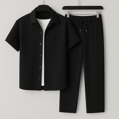 Elegantes Leinen-Set Von Alder Schwarz S 