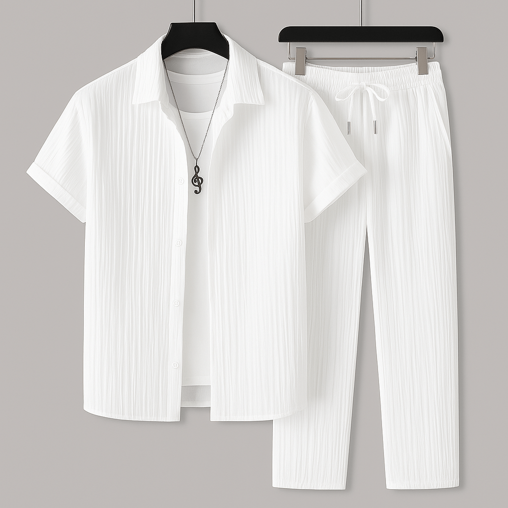 Elegantes Leinen-Set Von Alder Weiß S 
