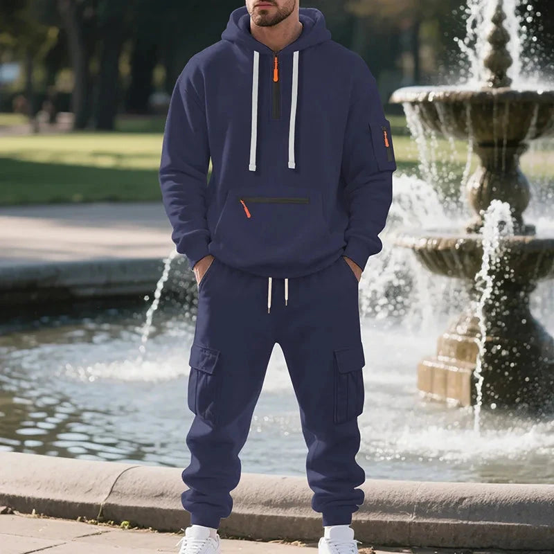 Elegantes Mehrfachtaschen-Männer-Set Von Alder Blau S 
