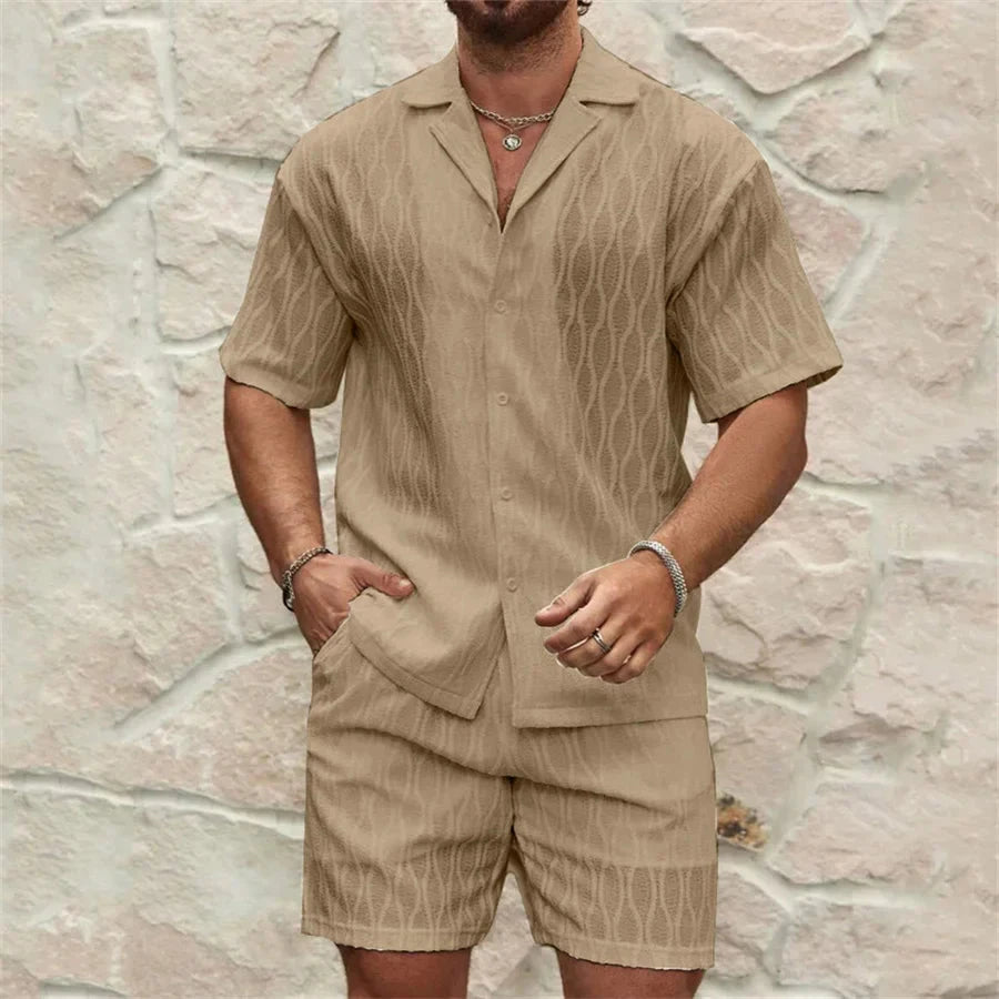 Elegantes Sommer-Set Von Alder Khaki M 