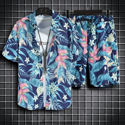 Florales Sommer-Set Von Alder Dunkelblau M 