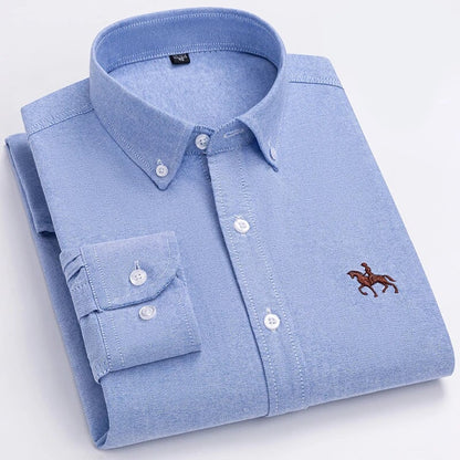 Givalli - Elegantes Baumwollhemd Von Alder Dunkelblau 39 | S 