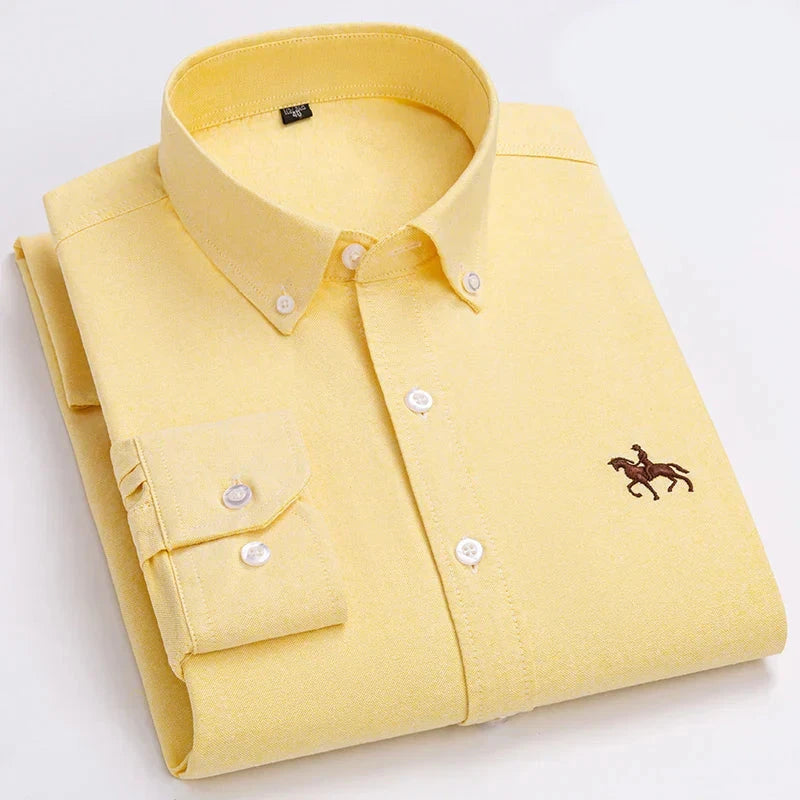 Givalli - Elegantes Baumwollhemd Von Alder Gelb 44 | 3XL 