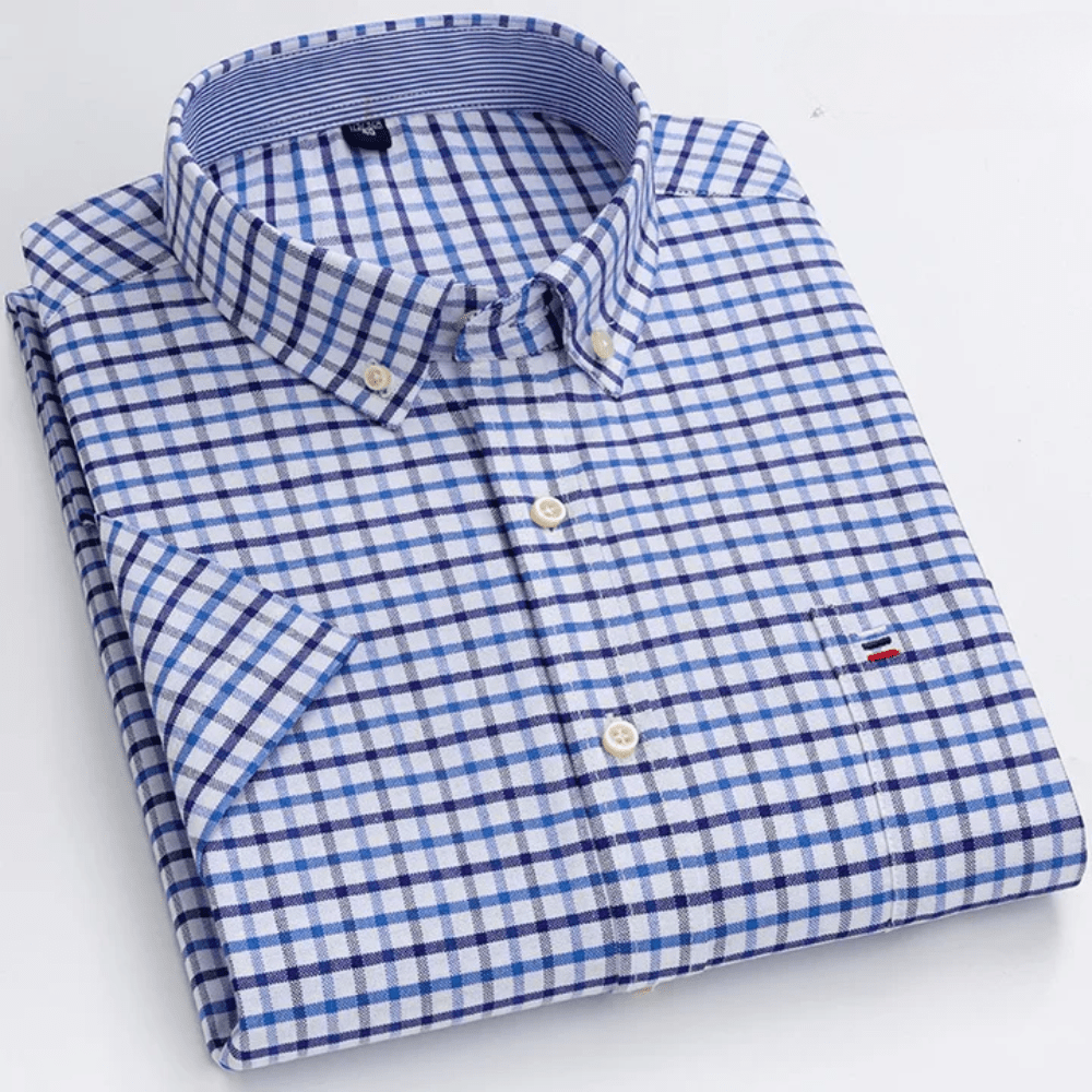 Givalli - Schickes Baumwollhemd Von Alder Blau/Schwarz 2XS 