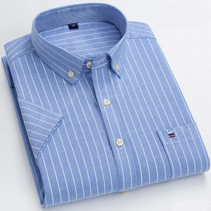 Givalli - Schickes Baumwollhemd Von Alder Hellblau/Weiß 2XS 