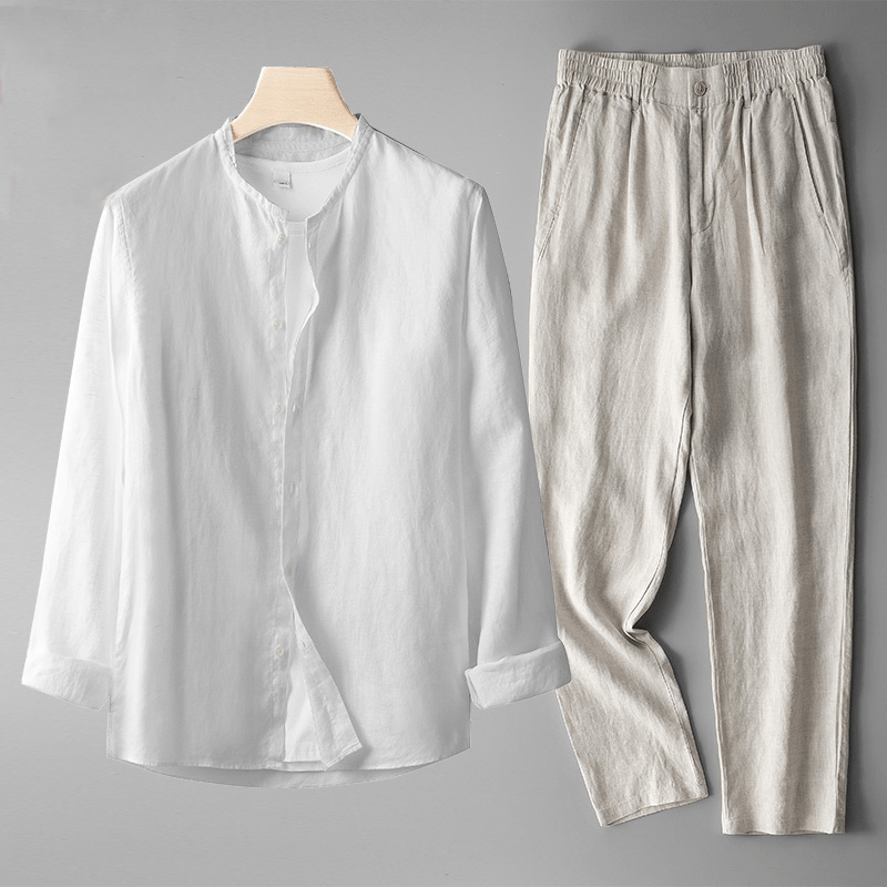 Klassisches Leinen-Outfit Klassisches Leinen-Outfit Von Alder Weiß M 