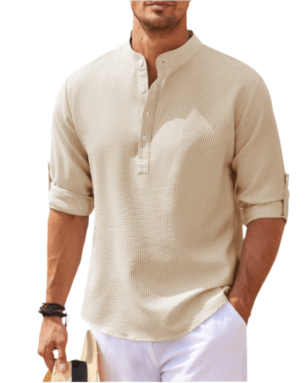 Langarm-Poloshirt Langarm-Poloshirt Von Alder Khaki S 