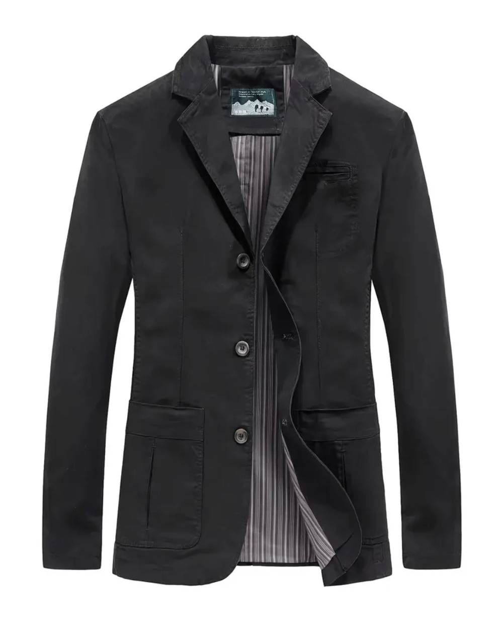 Lässige Herrenjacke Von Alder Schwarz XS 