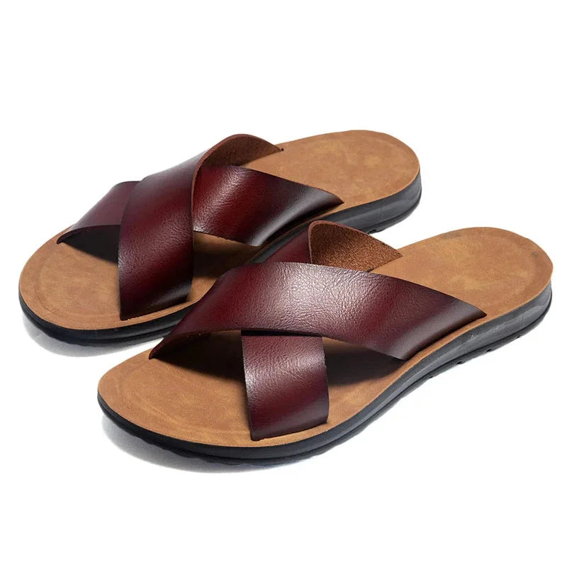 Lässige Ledersandalen Lässige Ledersandalen Von Alder Rot 38 