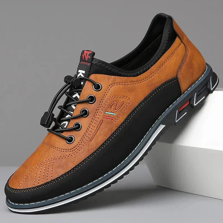 Lässige Lederschuhe Von Alder Braun 38 