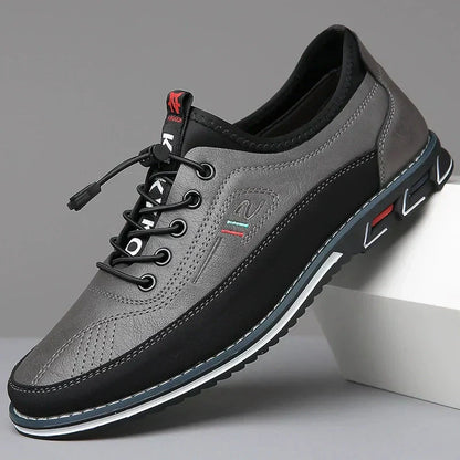 Lässige Lederschuhe Von Alder Grau 38 