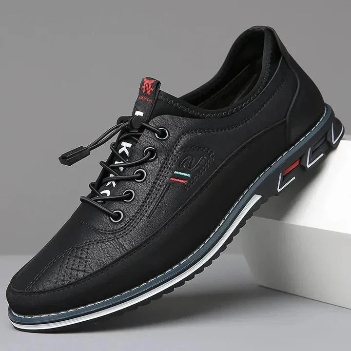 Lässige Lederschuhe Von Alder Schwarz 38 