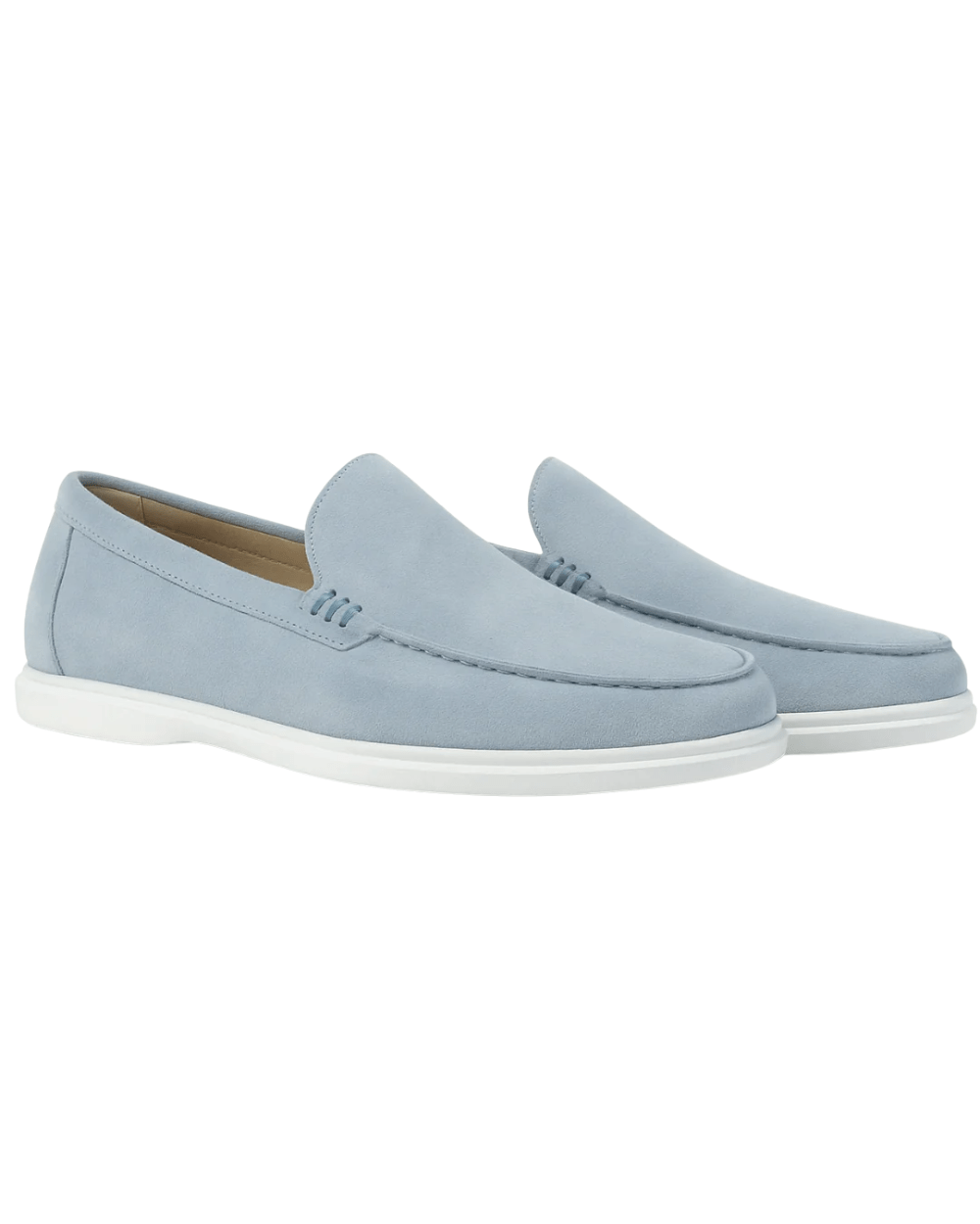 Lässige Wildleder Slipper Von Alder Hellblau 39 