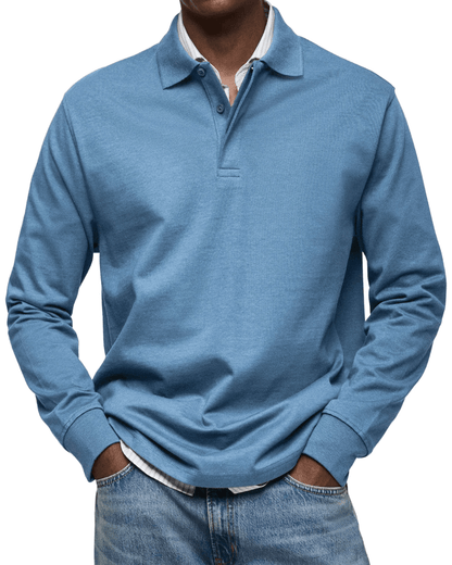 Lässiger Polo-Pullover Von Alder Blau S 