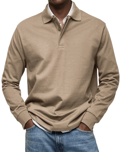 Lässiger Polo-Pullover Von Alder Khaki S 