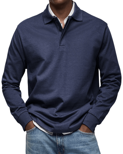 Lässiger Polo-Pullover Von Alder Marineblau S 