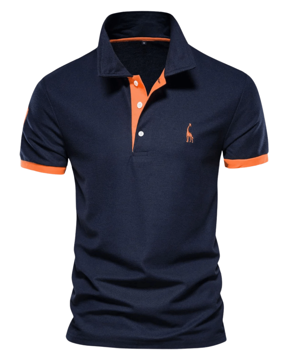 Lässiges Poloshirt Lässiges Poloshirt Von Alder Orange-Navy Blau S 