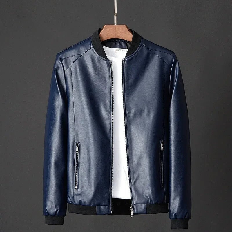 Leder-Bikerjacke Leder-Bikerjacke Von Alder Blau S 