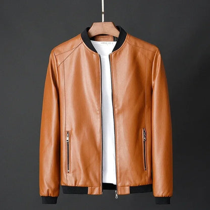 Leder-Bikerjacke Leder-Bikerjacke Von Alder Braun S 